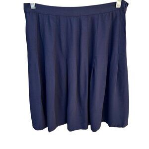 Synari Vintage Womens Navy‎ Pleated Cheerleader Tennis Side Zip Mini Skirt 16
